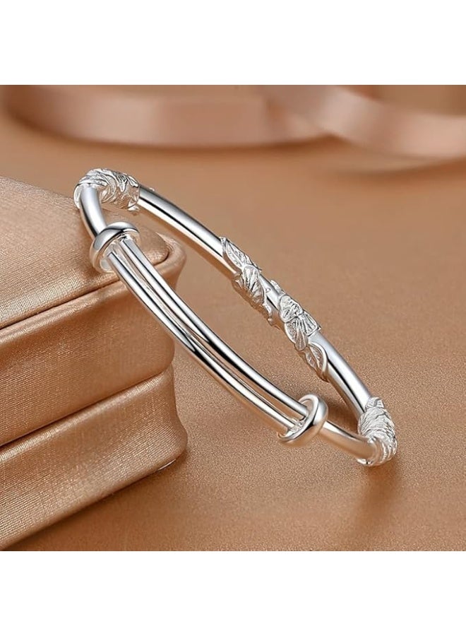 سلاسل بيجال من الفضة المستقرة للنساء، المجوهرات العصرية البسيطة القابلة للتعديل سلاسل بيجال من الفضة 925 للنساء أم زوجة هدية عيد الحب عيد الأم - Image 4